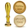 Personalize o Logo com Seu Próprio Design, Carimbo Único com Cabo para Selo Oficial (Cabo de Metal de Alta Qualidade + Cabeça de Selo de Cera)