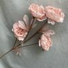Simulação Flor de Peônia da Dinastia Nacional de Quatro Cabeças Decoração Flor Artificial Decoração de Mesa Interna Planta em Vaso Planta Verde Flor Artificial Flor de Simulação