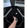 Chaleco Deportivo de Patchwork a Rayas Estilo Americano para Hombre, Camiseta sin Mangas Holgada de Verano, Camiseta sin Mangas Casual con Cuello en V para Usar como Prenda Exterior
