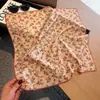 Nuevo Pañuelo Cuadrado Pequeño Estampado 100% Algodón 53 Algodón para Mujer, Estilo Delgado de Verano, Pañuelo Decorativo Versátil de Gama Alta, Pañuelo para la Cabeza Estilo Francés