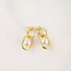 Qingdao Joias Moda Elegante Tendência Estilo Socialite Brincos Colar Geométricos Pérola Banhados a Ouro High-End em Estoque