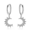 Lote mixto de varios estilos aretes de oro para mujer con colgante geométrico de circón microincrustado joyería de oreja de nicho de alta gama
