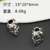 Qk114 Cuentas con Agujero Grande de Runas Vikingas Anillo para Extensión de Cabello Dreadlock DIY Caja de Juego de Accesorios de Joyería de Aleación Viene con Fotos