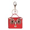 Bolsa para Auriculares con Tachuelas de Imitación de Cuero Transfronteriza, Mini Bolsa para Monedas de Búho, Bolsa con Llavero, Regalo de Vacaciones en Stock