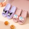 Pantuflas Sanrio Kulomi Femeninas Verano Interior Hogar Antideslizantes Baño Baño Eva Exterior Zapatos de Playa