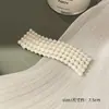 Exquisito y de alta gama clip para el pelo con pedrería estilo coreano para mujer, nuevo modelo 2026, pinza de pico de pato para la frente, pasador recto para flequillo lateral