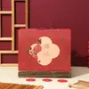 Caja de Regalo de Lujo para Eventos, Caja Roja Retro de Lujo para Regalo de Boda de Agradecimiento, Caja de Regalo para Empaque de Regalo de Boda, Caja Portátil de Dulces para Boda