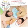 Adesivos de Tecido Bordados Autoadesivos Coloridos Pequenas Asas Fofas para Roupas, Sapatos e Chapéus Bolsas de Lona Patch Decorativo DIY