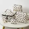 Bolsa de Cosméticos Nueva de Gran Capacidad Transfronteriza, Bolso de Mano con Lazo, Neceser Portátil, Bolsa de Almacenamiento para Cosméticos de Mujer, Lápices Labiales