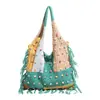 Bolsa Grande de Tricô Yuezhi para Mulheres 2026 Nova Moda Estilo Preguiçoso Bolsa de Ombro Tote Verão Grande Capacidade Bolsa de Palha