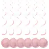 Guirlanda de Decoração para Animais de Estimação Transfronteiriça Macaron Rosa Pvc Espiral Decorações Penduradas Adereços Arranjo Fabricante Atacado Decorações de Festa
