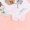 Alas de ángel de encaje con lentejuelas de tamaño pequeño, parche de tela de dibujos animados coloridos, material para horquillas hechas a mano DIY, accesorios para ropa