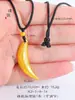 Collar con Cuerda Negra y Colgante de Espiga Bendecida para Hombre Regalo de Año Nuevo Antiguo