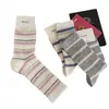 Calcetines Rayados de Colores Dulces para Mujer, Estilo Japonés de Moda, Calcetines Rayados Lisos Versátiles, Calcetines Largos de Algodón