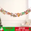 Bandeira de Natal de papel bandeira criativa bandeira de cordão de cor flor banner de desenho animado de Natal decoração de loja
