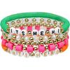 Pulsera Transfronteriza de Cerámica Suave para Mujer Pulsera de Letras Bohemia de Gama Alta Versátil Traje Pulsera de Cerámica Suave Taylor