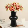Ramo de 6 tallos de orquídea artificial para arreglo de escena, exhibición decorativa, arte floral, paisajismo de orquídeas de alta gama, flores artificiales