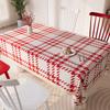 Nuevo Mantel de Estilo de Alta Gama con Caída, Impermeable, Resistente al Aceite, Lavable, Mantel de PVC con Estampado de Pepita de Perro Rojo