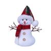 Lindo muñeco de nieve navideño sentado, adorno para ventana, gorro a cuadros de Rudolph, adorno decorativo al por mayor