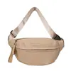 Bolsa de Peito Transfronteiriça, Bolsa de Cintura Esportiva para Corrida, Bolsa de Ombro com 3 Bolsos, Bolsa Feminina, Bolsa Transversal Ins de Grande Capacidade, Novo Estilo com Logo Estampado