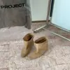 Botines de punta estilo europeo y americano para mujer, nueva colección otoño 2022, con tacón oculto para mayor altura, botines de moda
