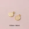 Colgante Redondo Ovalado con Borde Dorado Incrustado que Conserva el Color Ojo de Gato Accesorios para Pendientes Pulsera Joyería DIY