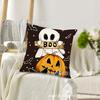 TEMU Almohada Caliente de Halloween Estampado de Fantasma y Calabaza Material de Lino Decoración de Fiesta Americana Nueva Funda de Almohada