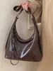 Bolsa Cruzada de Lujo Accesible de Nicho de Gama Alta, Estilo Nuevo Otoño e Invierno 2025, para Mujer, Compartimento Único, Versátil, Gran Capacidad, Tote, Bolso de Axila