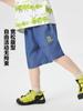 Shorts Jeans Masculino Estilo Europeu Verão 2026 Nova Roupa Infantil Kids Bebê Calça de Comprimento Médio Verão Calça Fina de Cinco Pontos