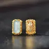 Accesorios de Aleación Estilo Chino Incrustados con Jade, Colgantes Pequeños Color Oro para Pulseras, Collares y Colgantes DIY, Accesorios de Ágata al por Mayor