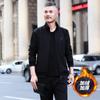 Traje casual forrado de vellón para personas de mediana edad y mayores, ropa deportiva de talla grande para hombres, traje grueso de invierno de dos piezas, ropa para papá