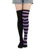 Meias Europeias e Americanas Color Block Transfronteiriças para Pés Esquerdo e Direito Meias de Halloween Meias de Performance de Palco Cosplay Meias de Festa Acima do Joelho