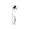 Colher de Flor de Cerejeira de Aparência Sofisticada Colher de Café de Aço Inoxidável Colher de Mistura Doméstica Colher de Sobremesa Criativa Utensílio de Mesa Colher de Condimento Colher de Presente