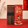 Palillos Creativos del Año del Caballo, Juego de Caja de Regalo para el Hogar de Madera de Ala de Pollo, Palillos de Sándalo Rojo de Año Nuevo, Varios Estilos de Caja Ciega, Compra Grupal, Envío Directo de una Pieza
