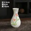 Jarrón Pequeño de Cerámica Hecho a Mano, Exquisito y Sencillo Jarrón de Cerámica Amasado a Mano Estilo Chino Nuevo, Adornos de Decoración para Escritorio del Hogar