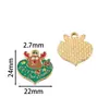 Pingente de Aço Inoxidável Desenho Papai Noel com Design de Gotejamento de Óleo, Pulseira DIY Feita à Mão, Colar, Chaveiro, Enfeite Pendente, Acessório