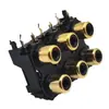 Soquete AV6 RCA Lotus Dourado Soquete de Áudio Soquete AV de Avião Horizontal Assento de Painel de Placa de Circuito Seis Furos