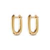 Pendientes minimalistas clásicos de moda con forma de U para mujer, de alta gama, de plata de ley 925, combinables con todo, europeos y americanos.