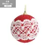 Gangheng Árvore de Natal Renda Espuma Bola de Natal com Glitter, Bola Ornamentada para Pendurar 8cm, Decoração de Natal