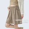 Shorts de Maternidad Jingqi Ropa de Verano 2026 Nuevo Estilo Delgado Pantalones Yamamoto Pantalones de Longitud Media para Mujeres Embarazadas Pantalones de Cinco Puntos Ropa de Maternidad para Mujer
