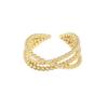 831 K-Style Ins Nicho Diseño de Lujo Accesible Versátil Anillo de Cuentas de Bolas Enrollado Multicapa Plata Esterlina S925 Textura Femenina