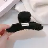 Grampo de Pelúcia Outono e Inverno grampo de cabelo para a parte de trás da cabeça feminino grampo tubarão de alta qualidade grampo de cabelo grande grampo de celebridade da internet acessório de cabelo