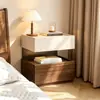 Mesita de noche alquiler mesita de noche dormitorio cajón almacenamiento armario mesa lateral creativa para sofá armario de almacenamiento estante para sala de estar