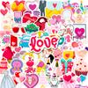 50 peças de casamento grafite Dia dos Namorados adesivos dos desenhos animados transfronteiriços bagagem notebook decoração do carro amor adesivos à prova d'água