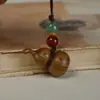 Llavero de calabaza de madera de durazno, colgante pequeño de calabaza personalizado de sándalo, cadena para teléfono, accesorio para bolso, accesorio creativo para hombres y mujeres