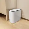 Lixeira Doméstica para Banheiro com Tampa Sala de Estar Casa Tipo Pressão Nórdico Moderno Cesto de Papel Coberto Lixeira Grande Capacidade