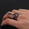 Amazon Transfronterizo Retro Antiguo Abierto Ajustable Aleación Anillo de Serpiente Hombres y Mujeres Anillo de Pareja Anillo de Cola Venta al por Mayor