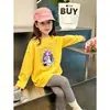 Camiseta Base de Dibujos Animados para Niñas Primavera y Otoño 2026, Nueva y Elegante Camiseta de Manga Larga Versión Coreana para Niñas