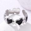 Moda Europea y Americana Lujo Accesible Anillo Abierto de Gama Alta para Mujer No se Desvanece Oro de 18 Quilates Simple Anillo de Acero Inoxidable con Goteo de Aceite para Mujer