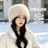 Sombrero de copa plana con orejeras de piel sintética de zorro, cálido y elegante para otoño e invierno, estilo coreano, sombrero de hada para exteriores para adultos, mujer